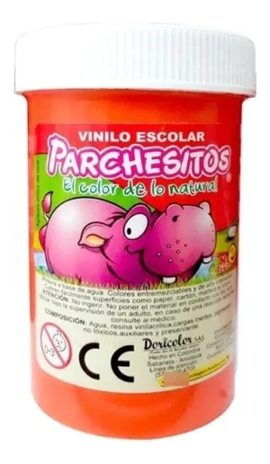 VINILO PARCHESITOS *125 NEON NARANJA