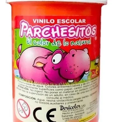 VINILO PARCHESITOS *125 NEON NARANJA