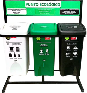 PUNTO ECOLOGICO 53LT CON BASE METALICA