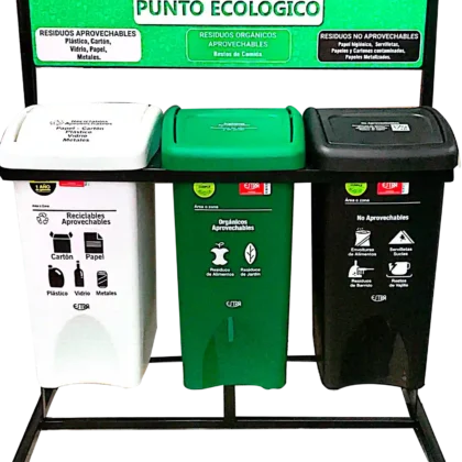 PUNTO ECOLOGICO 53LT CON BASE METALICA