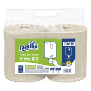 TOALLA DE MANOS FLIA ROLLO 100 MT *2 UND