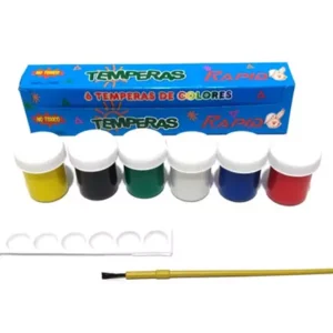 TEMPERA RAPID*6 UNIDADES + PINCEL