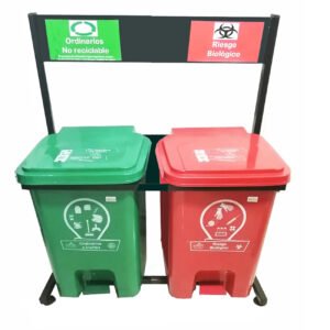 PUNTO ECOLOGICO 35LT CON BASE METALICA