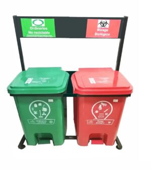 PUNTO ECOLOGICO 35LT CON BASE METALICA