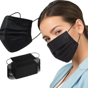 TAPABOCA MEDICAL 3 CAPAS NEGRO *50 UND