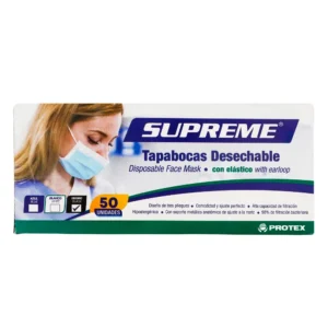 TAPABOCAS SUPREME EMPAQUE INDIVIDUAL *50 UND