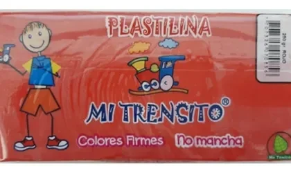 PLASTILINA MI TRENSITO *25O GR ROJO