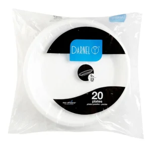 PLATO ESPUMADO 23CM DARNEL BLANCO *20UDS