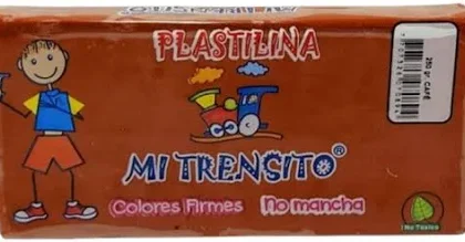 PLASTILINA MI TRENSITO *25O GR CAFE