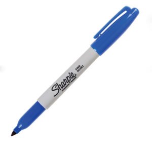 MARCADOR SHARPIE PUNTA FINA AZUL
