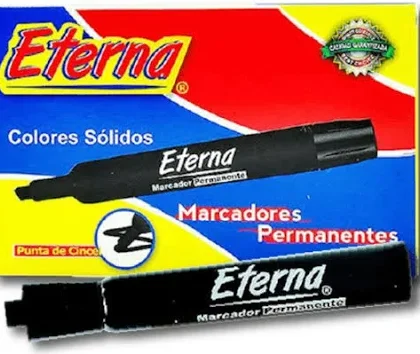 MARCADOR PUNTA FINA ETERNA NEGRO