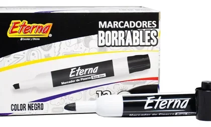 MARCADOR BORRABLE ETERNA NEGRO