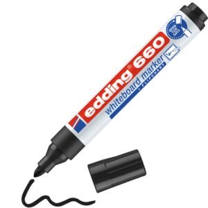 MARCADOR BORRABLE PLASTICO EDDING NEGRO