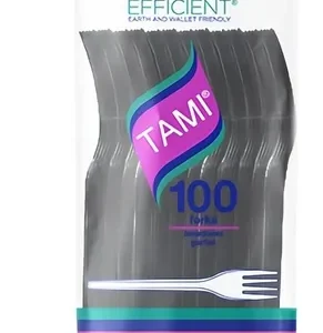 TENEDOR TAMI NEGRO *100 UND