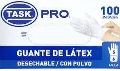 GUANTE LATEX TASK PRO TM *100 UND