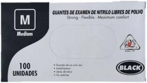 GUANTE NITRILO NEGRO BISOC TM *100 UND