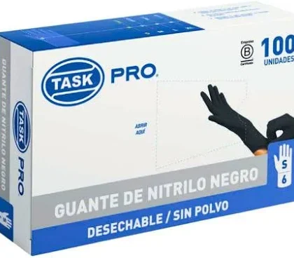 GUANTE NITRILO NEGRO TASK PRO TL *100 UND