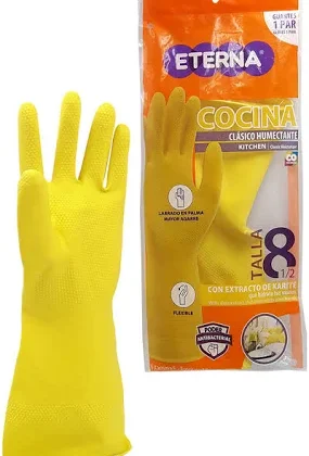 GUANTE DOMESTICO AMARILLO T8 *2