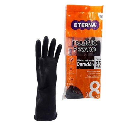 GUANTE ETERNA TRABAJO PESADO NEGRO T8 *2