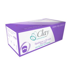 TAPABOCAS CLAY 3 TELAS MICROBIANA *50 UND