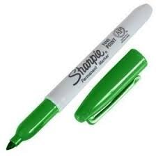 MARCADOR SHARPIE PUNTA FINA VERDE